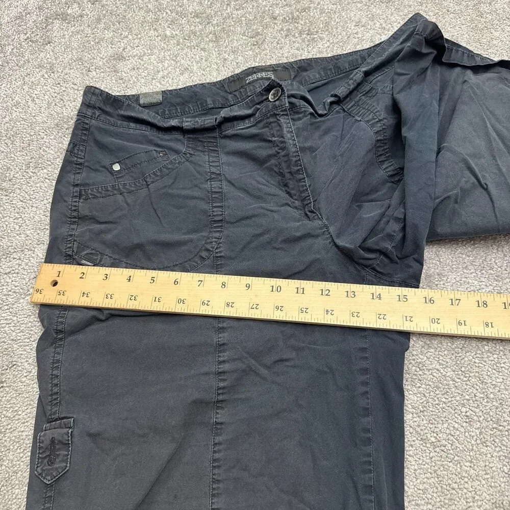 Zerres Outdoor Cargo Shorts Mens 48 Normal Faded Black Cotton Casual Camping